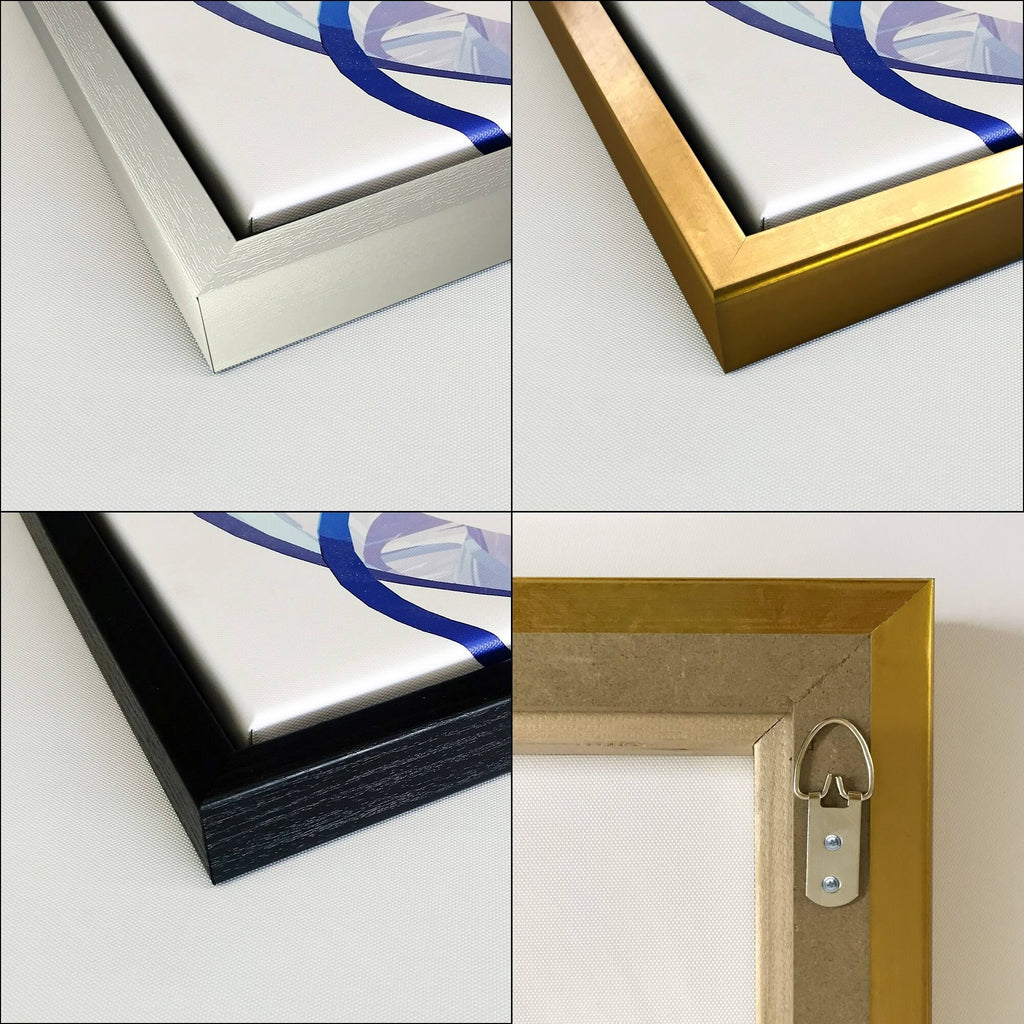 Green Ivory Framed Canvas - 44 in. Wide x 34 in. High - Gold V2015