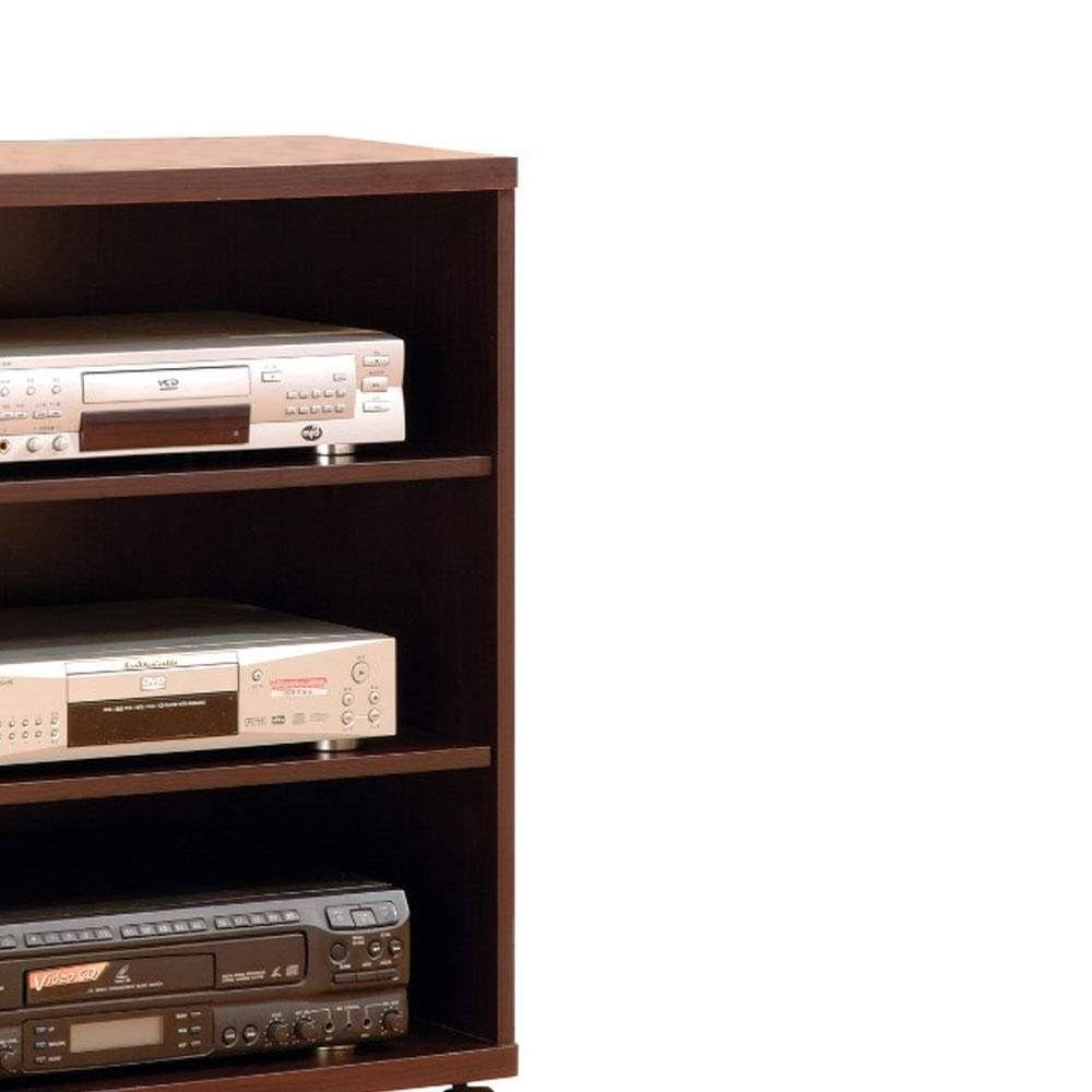 Brown TV Stand with Casters V5561
