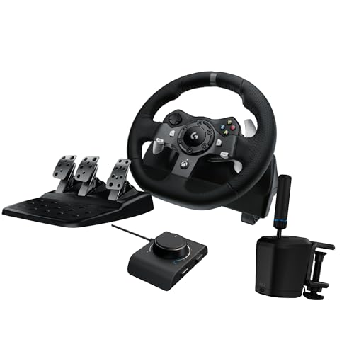 Black Leather Steering Wheel with Floor Pedals V26030