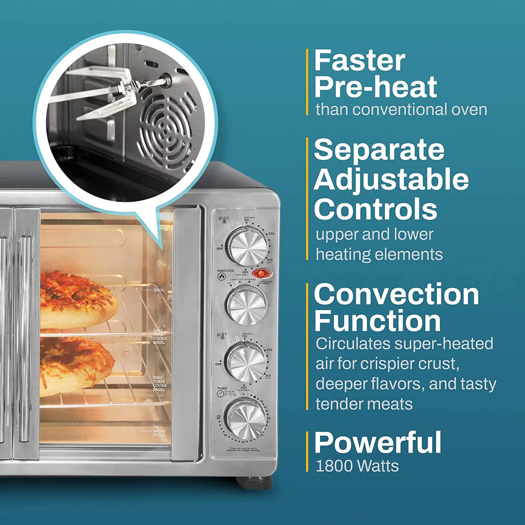 47.5Qt Convection Oven with 4 Control Knobs E165