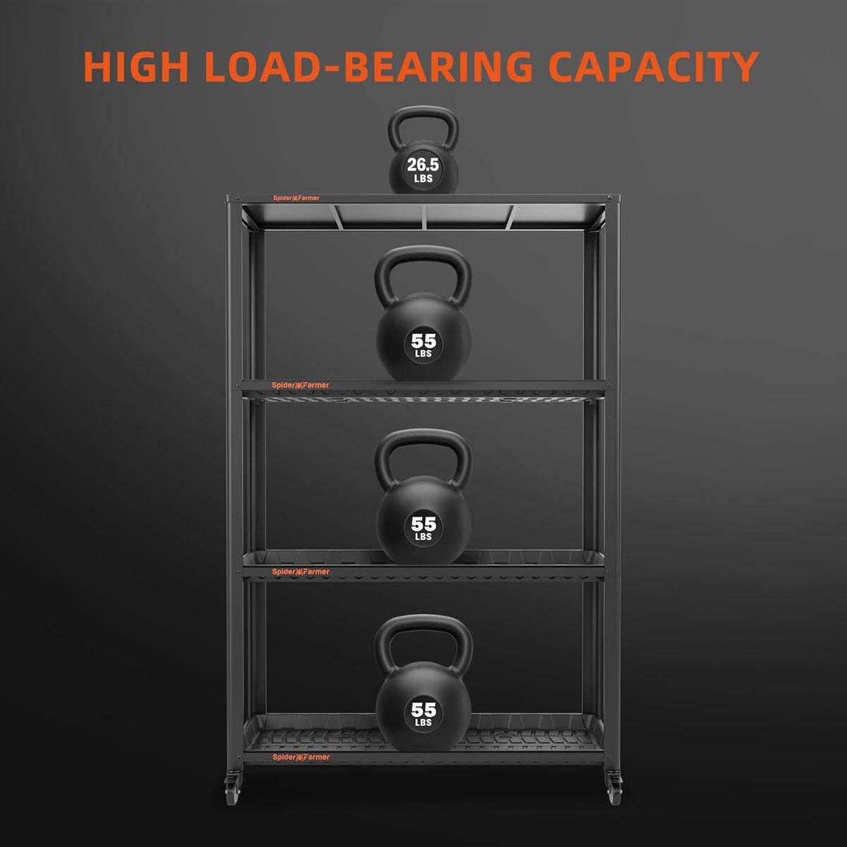 3 Tier LED Grow Light Plant Stand with Wheels U33576
