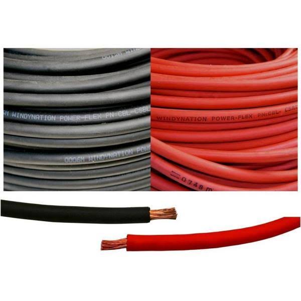 40 ft 2 AWG 10-Piece 3/8 in Tinned Copper Cable Lug Terminal Connectors with 3 ft Heat Shrink Tubing J711