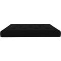 8-Inch Pocket Spring Coil Futon Mattress, Polyester Linen, Full, Black N446398