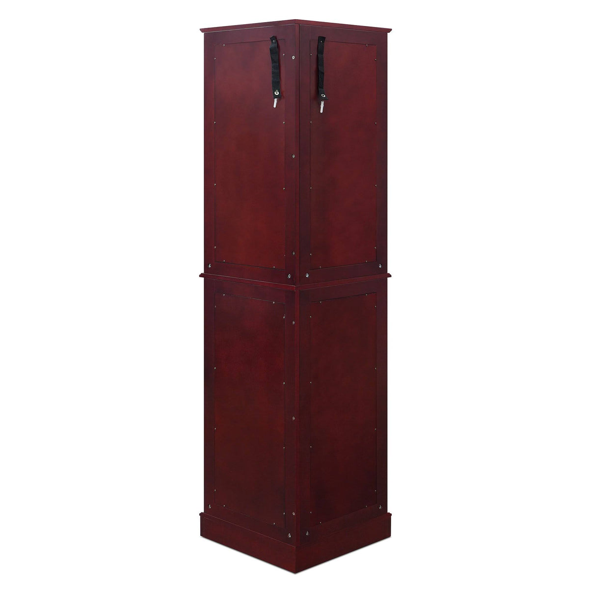 Cherry 5 Sided Lighted Corner Curio Cabinet W964