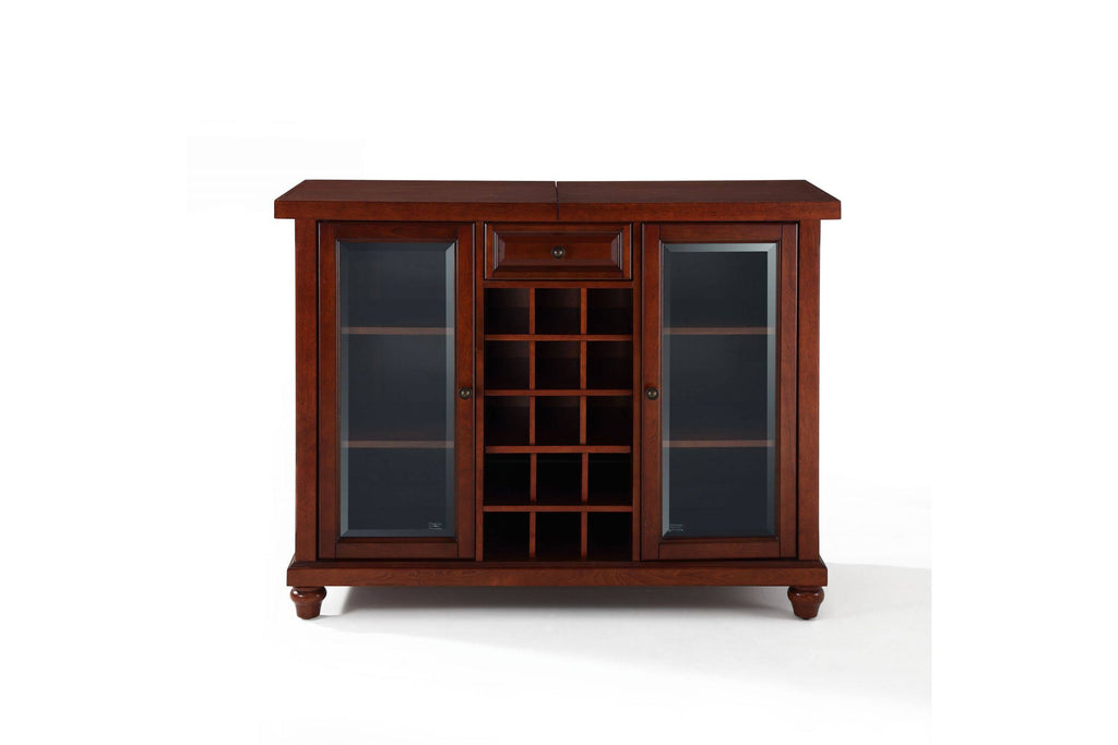 Vintage Mahogany Sliding Top Bar Cabinet V9099