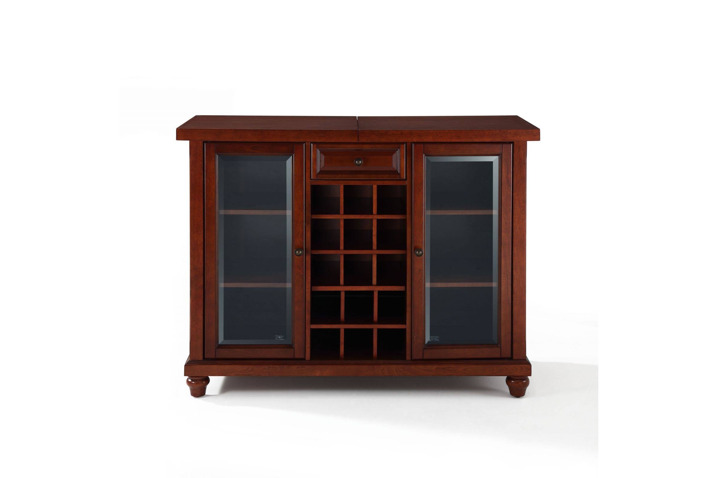 Vintage Mahogany Sliding Top Bar Cabinet V9099