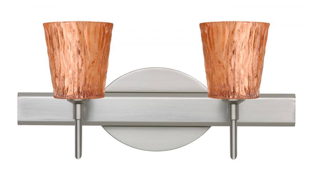 Satin Nickel Stone Copper Foil LED Wall Light Q6766