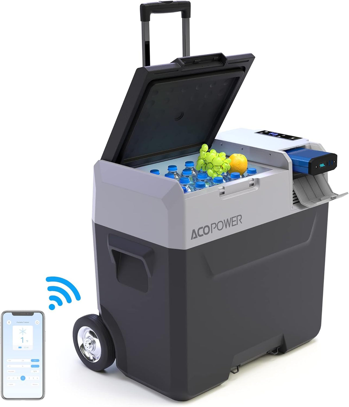 Portable Freezer Electric Cooler Car Fridge with Rechargeable Battery T556659