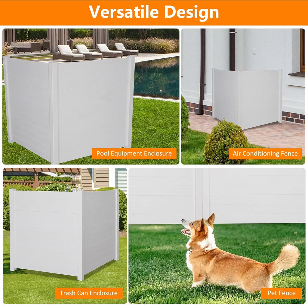 48" W x 48" H Vinyl Privacy Screen Kit (2 Panels) D66939