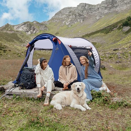 3 Person Instant Pop Up Camping Tent with Carrying Bag I5308