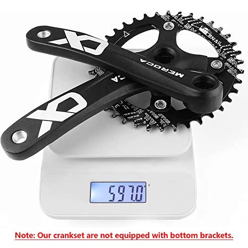 Single Speed Square Taper Crankset 170mm 104BCD 32T Narrow Wide Tooth Black Chainring N427