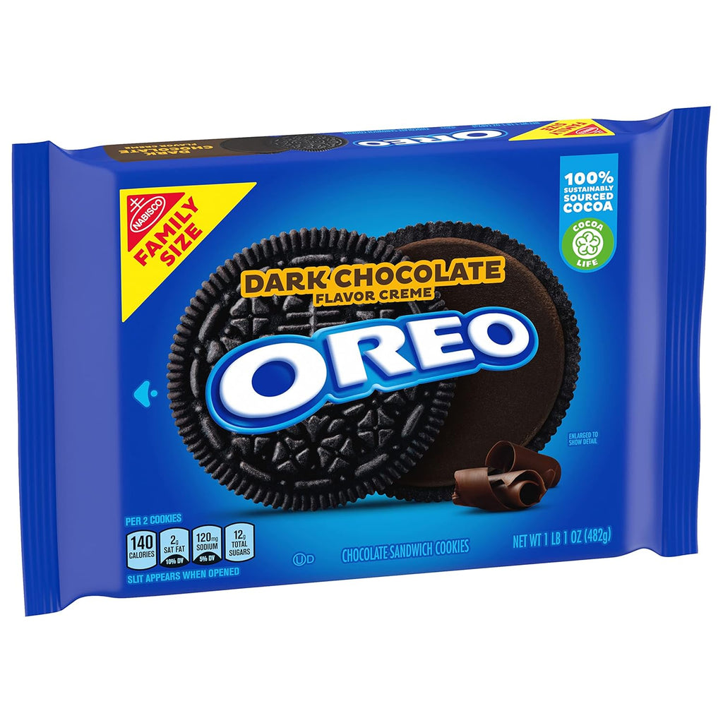 Dark Chocolate Creme Chocolate Sandwich Cookies, Family Size, 12 - 17 oz Packs D91463
