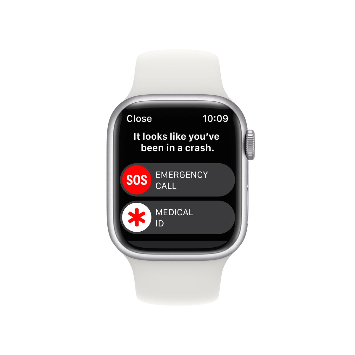 Silver Aluminum 41mm Apple Watch with White Sport Band W4200
