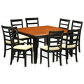 9 Pc Square Dining Table with Leaf and 8 Dining Chairs R638