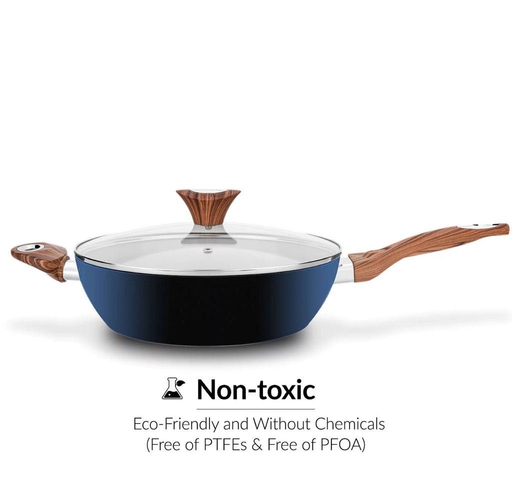 11 inch Non Stick Deep Fry Pan with Lid T237