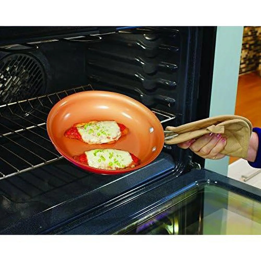 10 pc copper-infused ceramic non-stick cookware set M89014