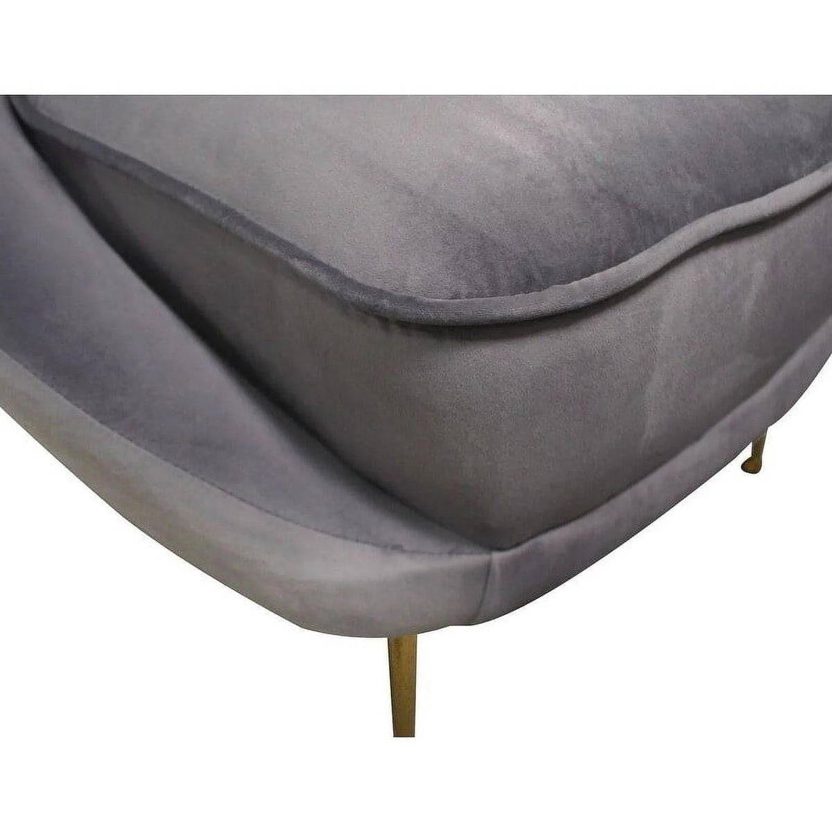 Grey Velvet Accent Chair J694