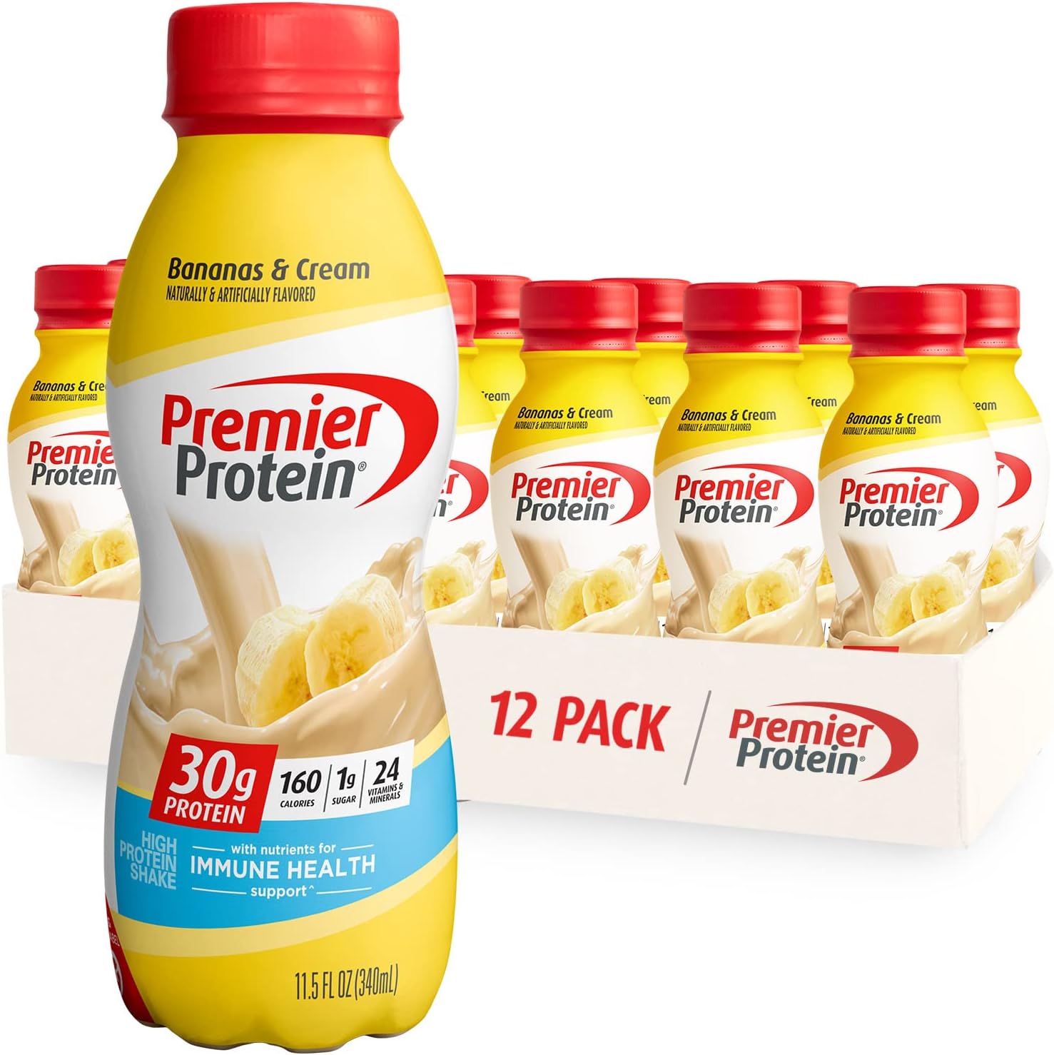 Cookies & Cream and Bananas & Cream 30g Protein 1g Sugar 12 Pack Protein Shake L834