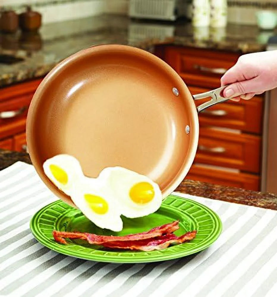 10 pc copper-infused ceramic non-stick cookware set M89014