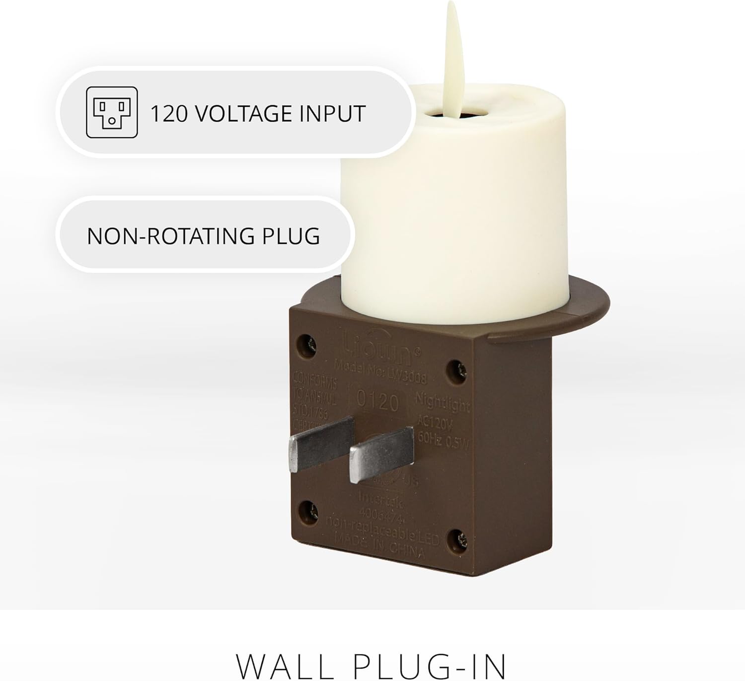 Set of 2 Flameless Candle Nightlight (Bronze) U4642