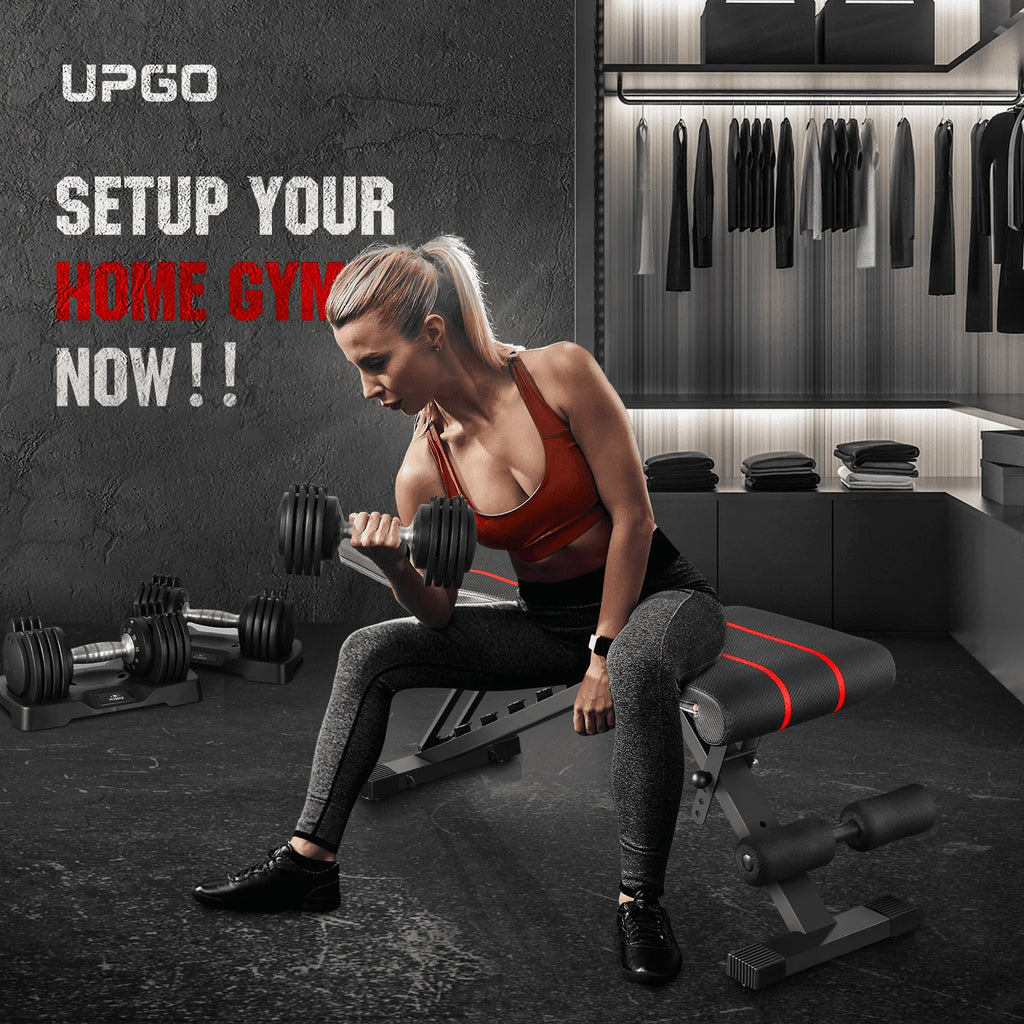 Adjustable Weight Bench with 660lbs Weight Capacity Foldable Gym Bench S31965