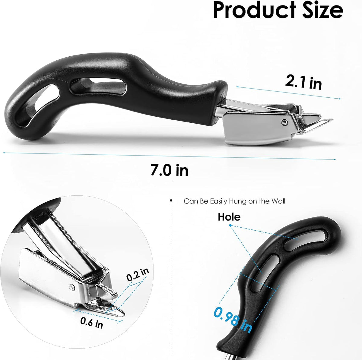 Heavy Duty Flat Staple Remover with Ergonomic Handle H3236