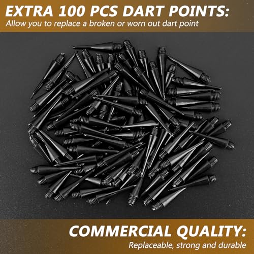 12 Pcs Soft Tip Darts Set with 100 Black 2BA Replacement Tips K846098