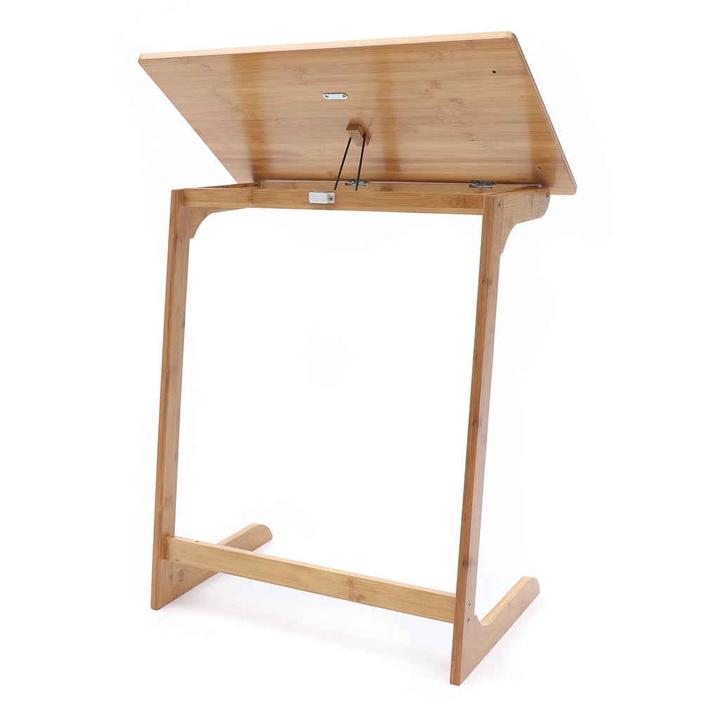 Adjustable Laptop Desk End Table Portable Over-Bed Table T738