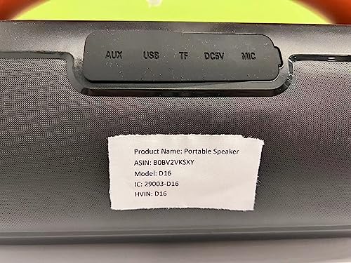 Portable Bluetooth Speaker with Subwoofer, IP65 Waterproof I231