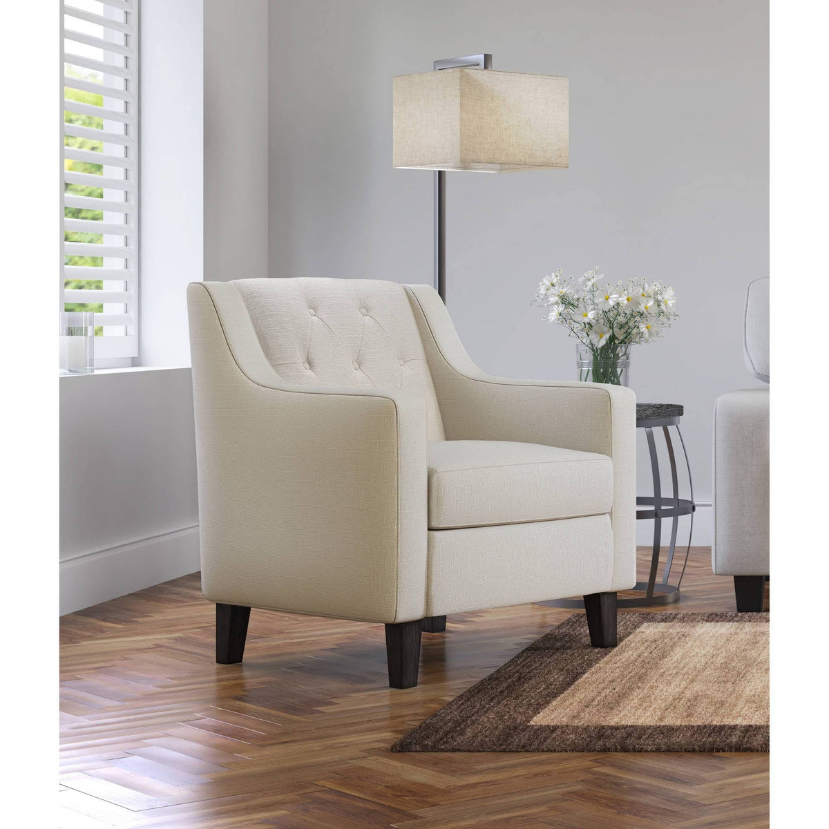 Cream Tufted Accent Chair O7401