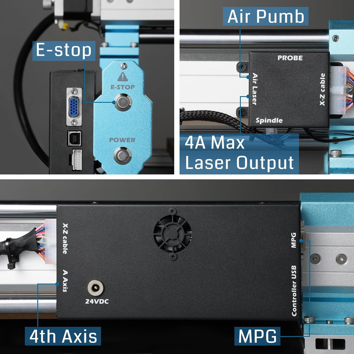 CNC Router Machine 4040-PRO with 10W Compressed Spot Laser Module Y25484