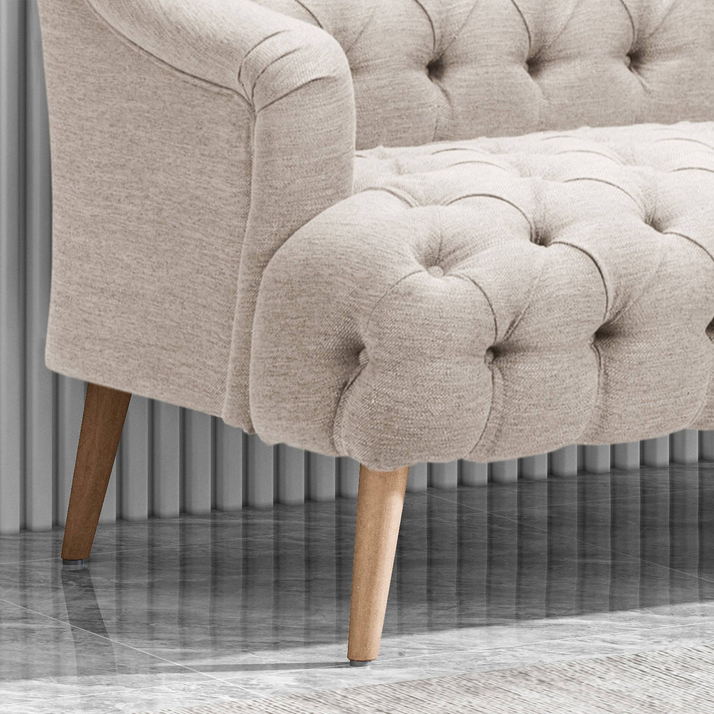 Light Blue Fabric 3 Seater Sofa D3530