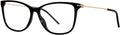 Black/Gold Full Rim Square Shape 53mm Eyeglasses X707