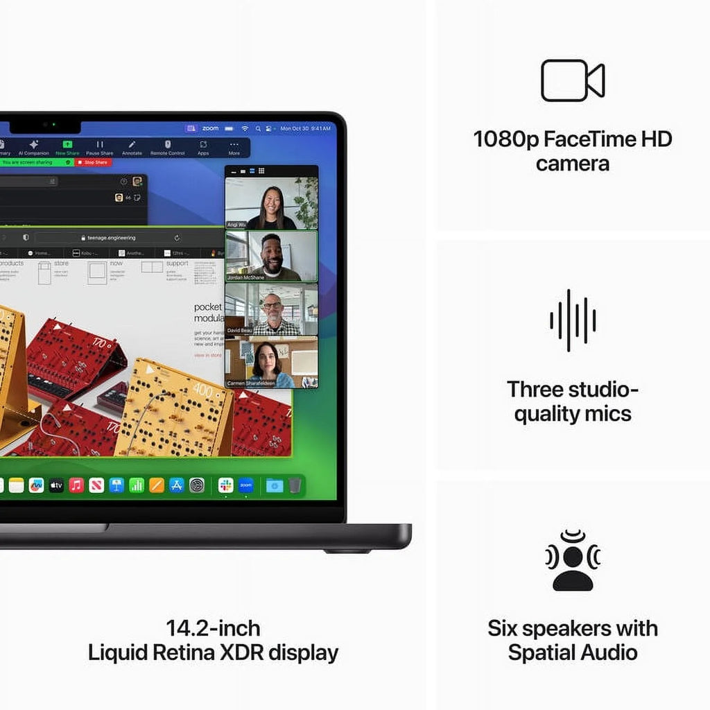 Space Black 14-in MacBook Pro, M3 Pro 11C CPU 14C GPU, 18GB, 1TB, 70W Y103514