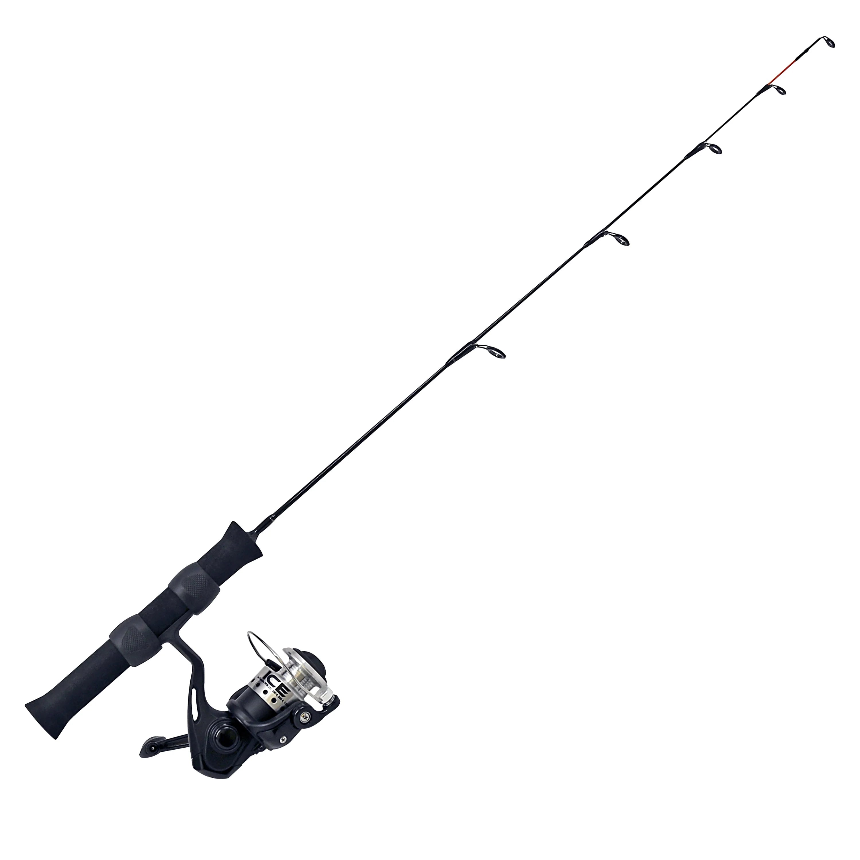 Solid Carbon Rod Ice Fishing Reel and Rod Combo with Aluminum Spool A689993