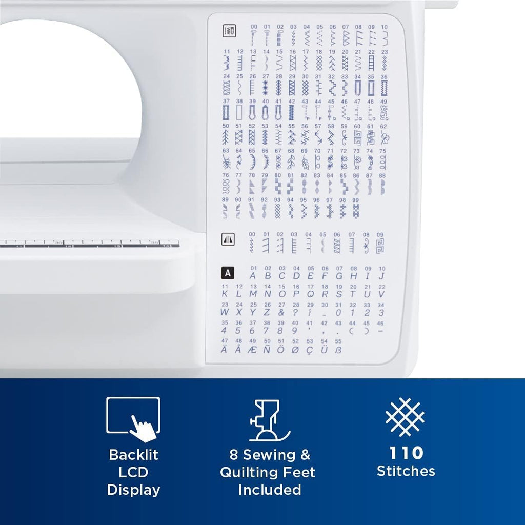 Computerized Sewing and Quilting Machine with 165 Built-in Stitches and LCD Display Y20656