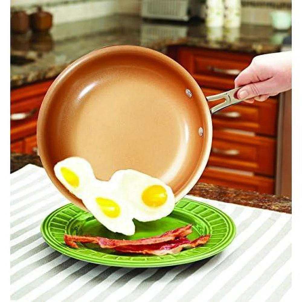 10 pc copper-infused ceramic non-stick cookware set M89014