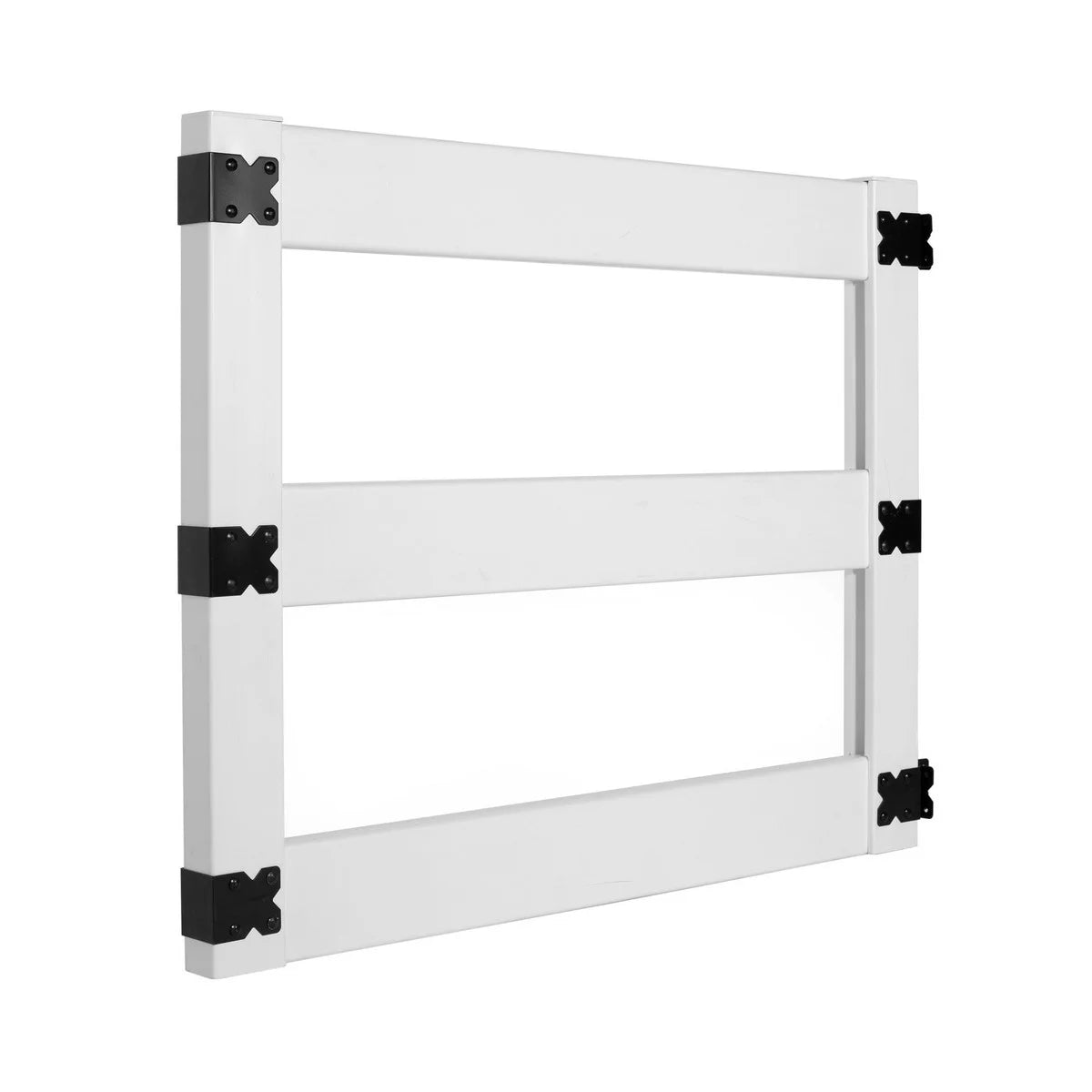 White Vinyl 3-Rail Ranch Fence Gate Kit H88169