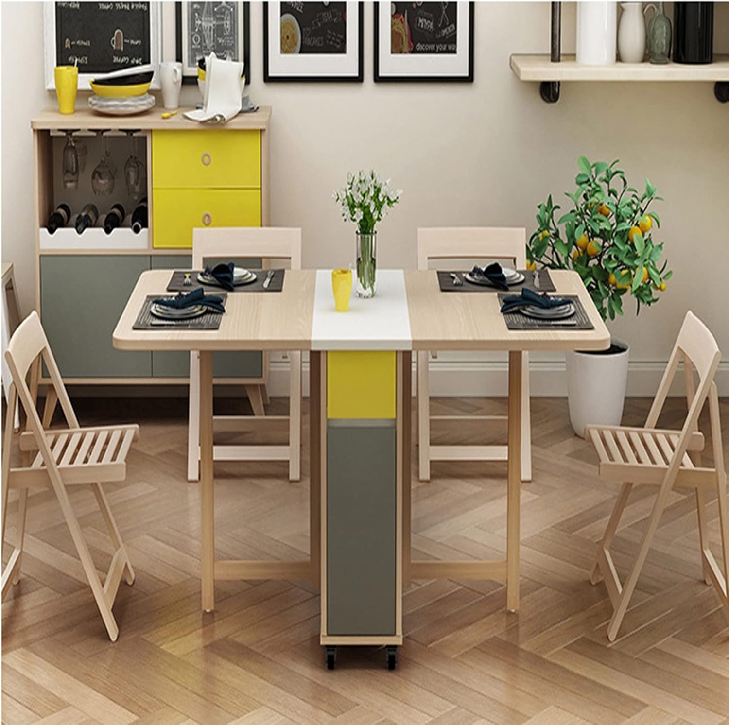 Solid Wood Extendable Drop Leaf Dining Table (1.2m) P8723