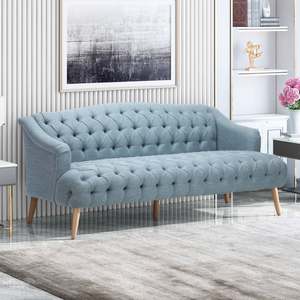 Light Blue Fabric 3 Seater Sofa D3530