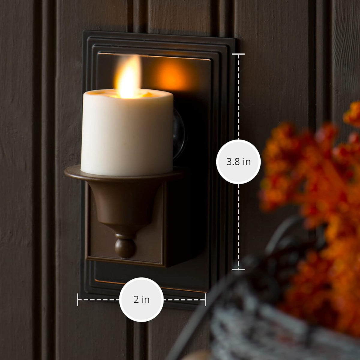 Set of 2 Flameless Candle Nightlight (Bronze) U4642