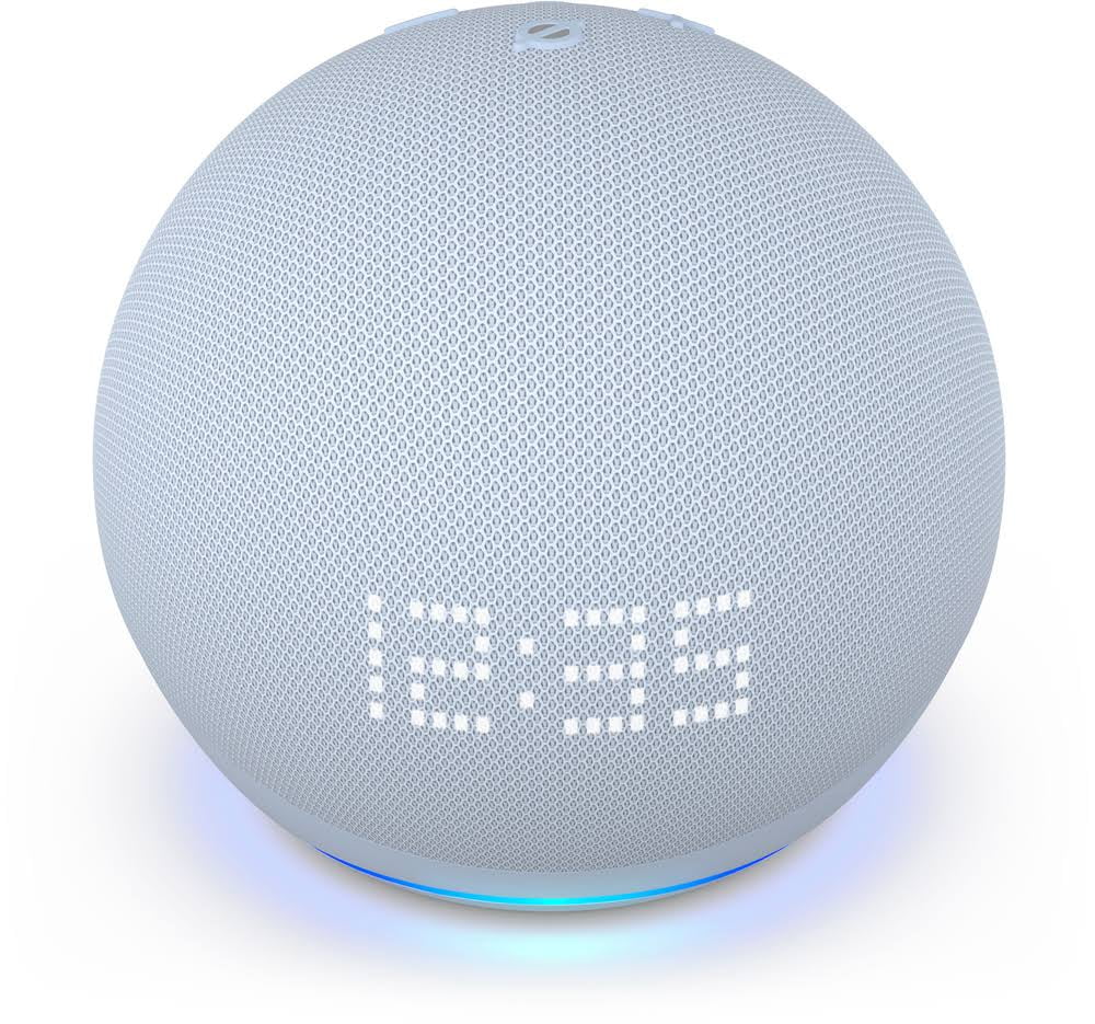 Cloud Blue Smart Speaker with Clock A204007