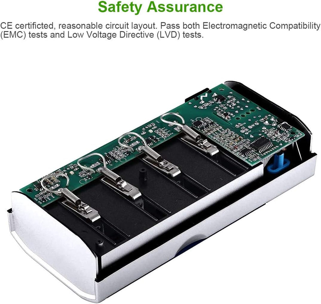 D Cells 10000mAh Rechargeable Batteries (4 Counts) with Battery Charger Pack of 2 P6833