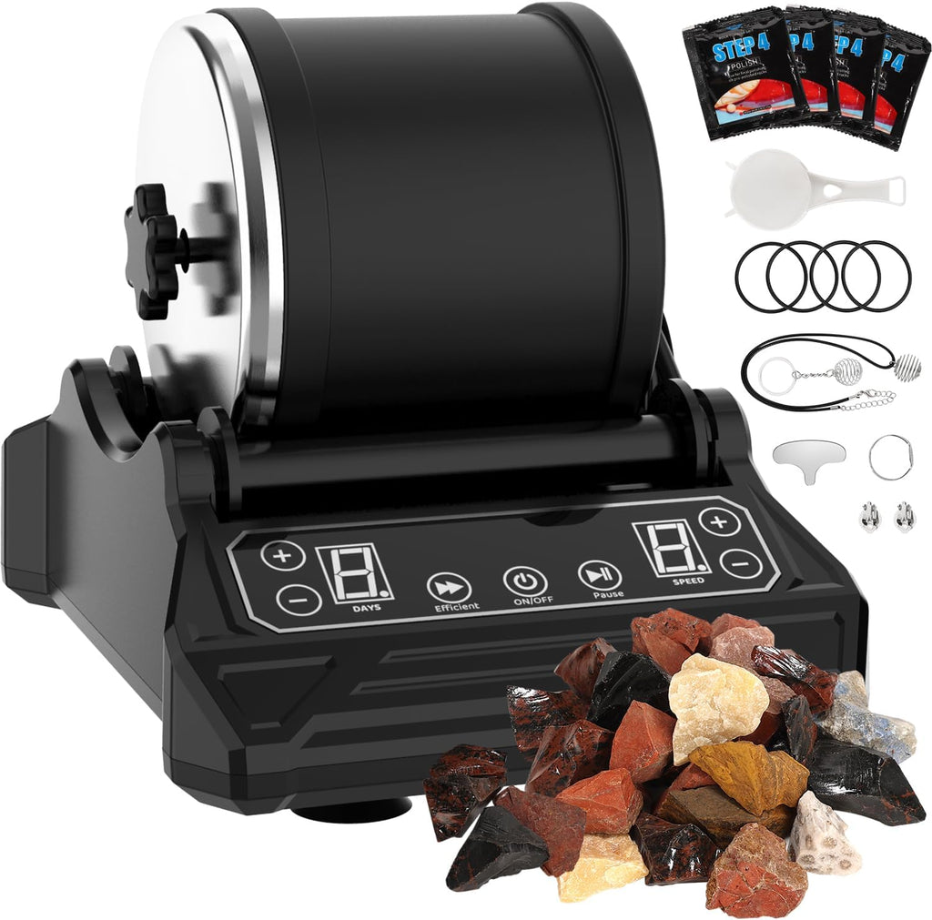 2.5lbs Rock Tumbler Kit with LCD Display D273