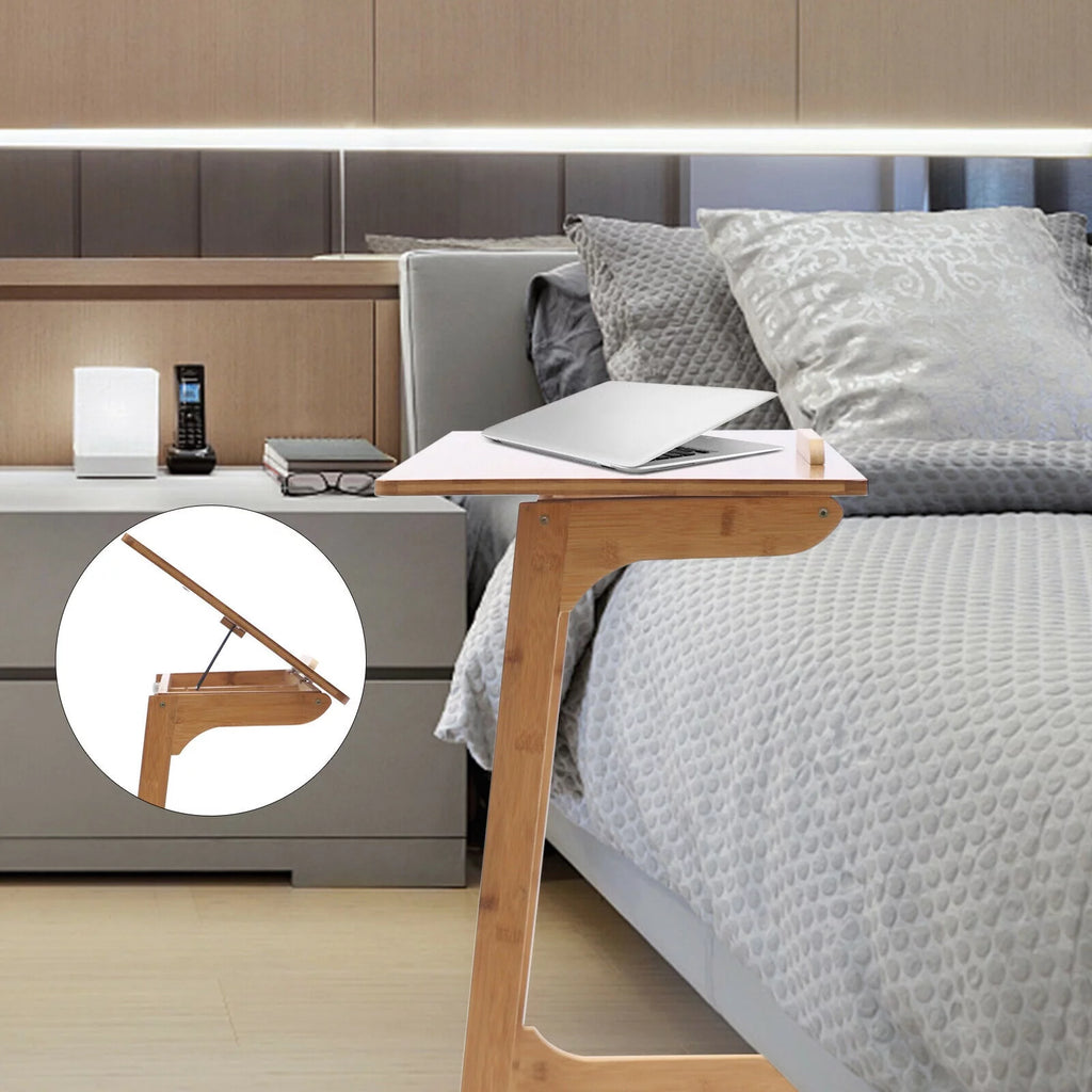 Adjustable Laptop Desk End Table Portable Over-Bed Table T738
