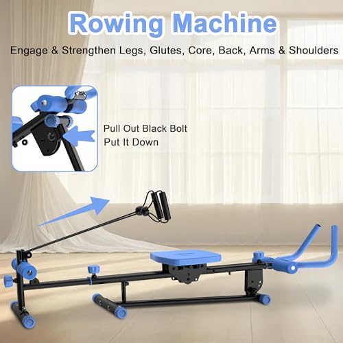 4-in-1 Exercise Equipment Rowing Machine Leg Press Machine Ab Glider Machine Roman Chair Z317012