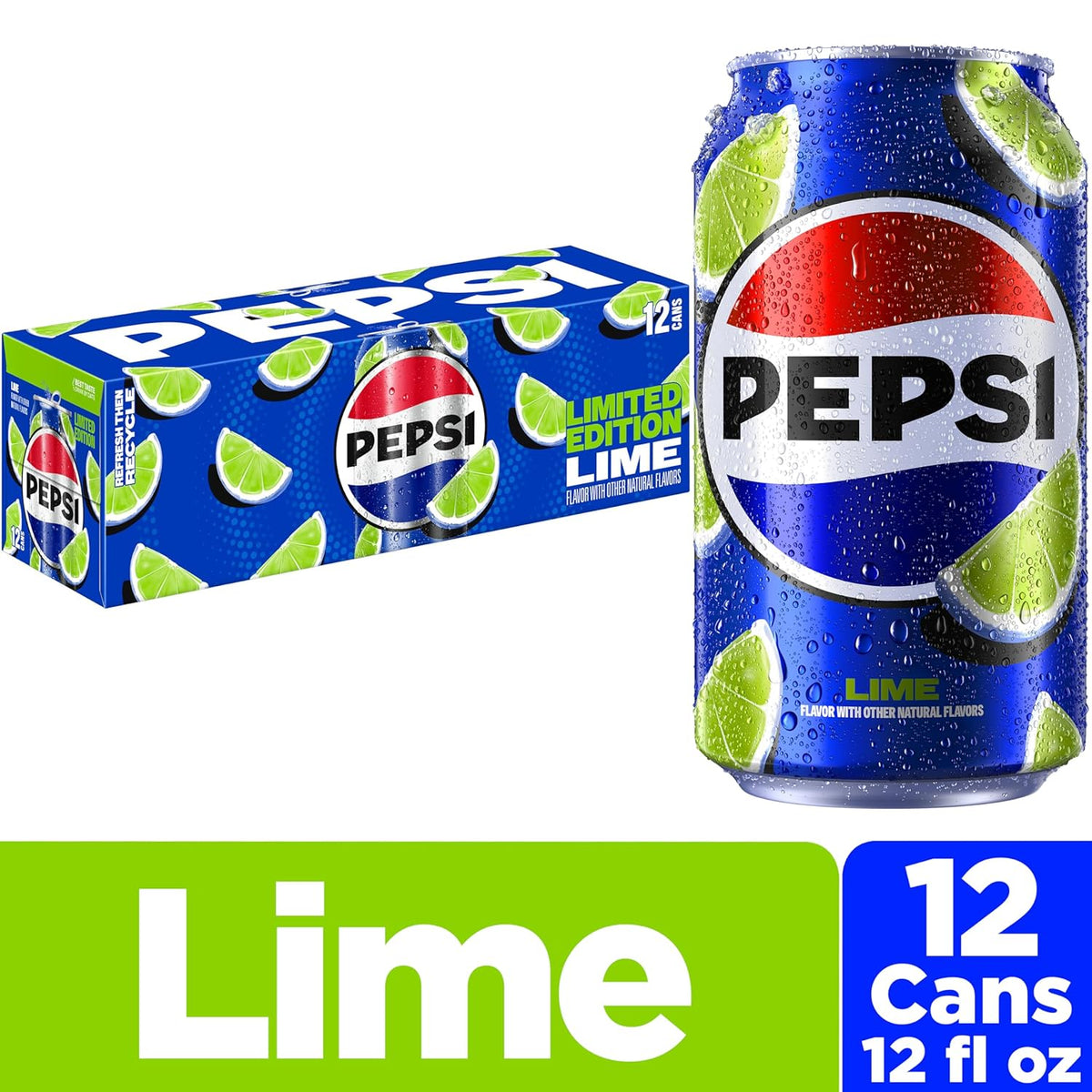 Lime 12 fl oz Cans 12 Pack Soda Pop T5372