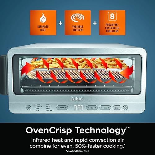 Silver Digital Air Fry Countertop Oven, 1800W, XL Capacity J9840