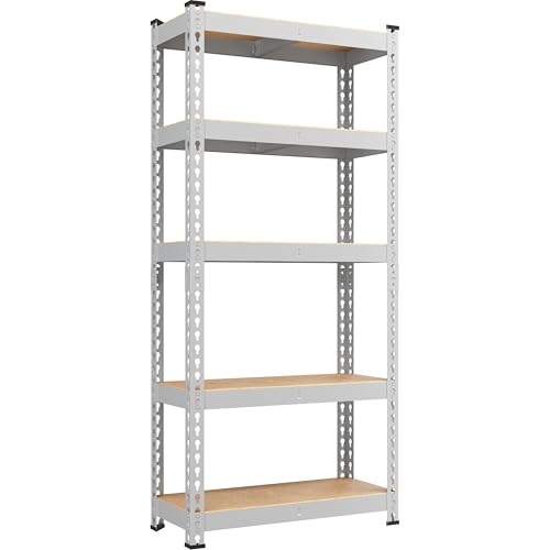 5 Tier Heavy Duty Adjustable Metal Shelving Unit, Blue V839