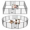 Black 32" Height 8 Panels Heavy Duty Dog Playpen N372518